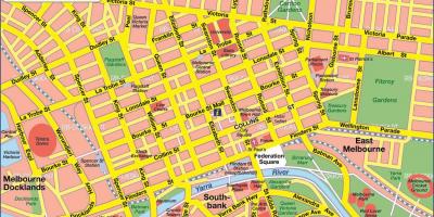 Žemėlapis Melburnas miesto