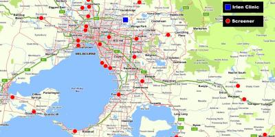 Žemėlapis didesnis Melburnas