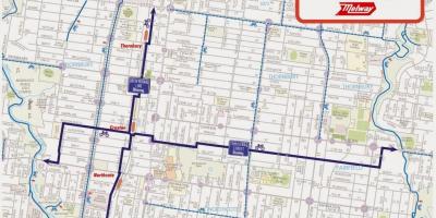 Žemėlapis Melburnas dviračių dalis