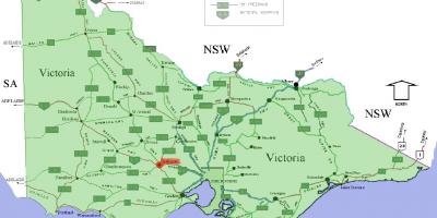 Postcodes Victoria žemėlapyje