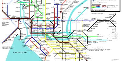 Vic traukinių žemėlapis