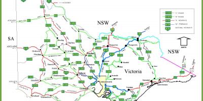 Žemėlapis iš Victoria Australia