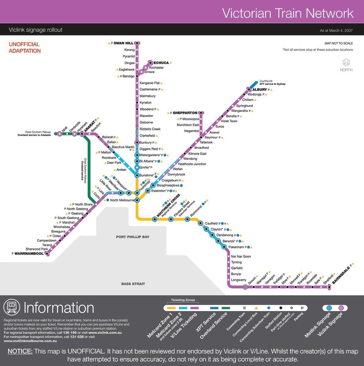 vline traukinių žemėlapis