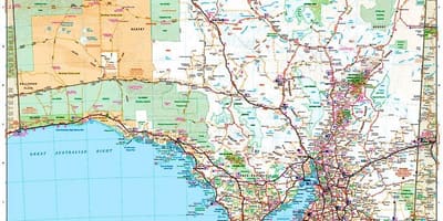 Žemėlapis pietų Australija