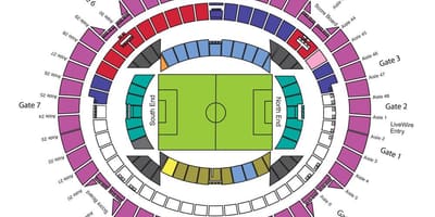 Žemėlapis Etihad " stadione Melburnas