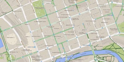 Žemėlapis cbd iš Melbourne