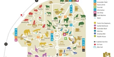 Žemėlapis Melburno zoologijos sodas