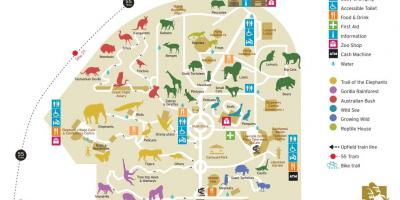 Žemėlapis Melburno zoologijos sodas