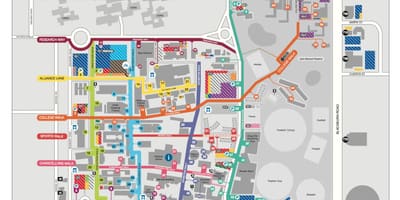 Monash universitetas Clayton žemėlapyje