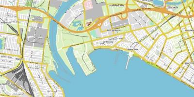 Žemėlapis uosto Melburnas
