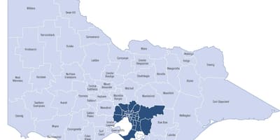 Žemėlapis Viktorijos tarybų