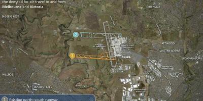 Žemėlapis Melburno oro uostas